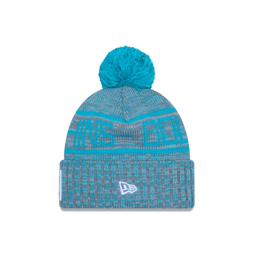 Miami Dolphins 2025 Sideline Cold Weather Gray Pom Knit Hat