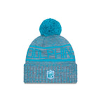 Miami Dolphins 2025 Sideline Cold Weather Gray Pom Knit Hat