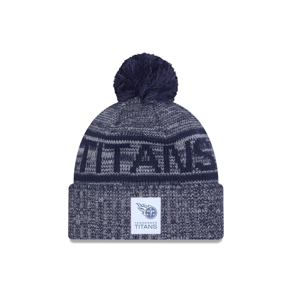 Tennessee Titans 2025 Sideline Cold Weather Gray Pom Knit Hat