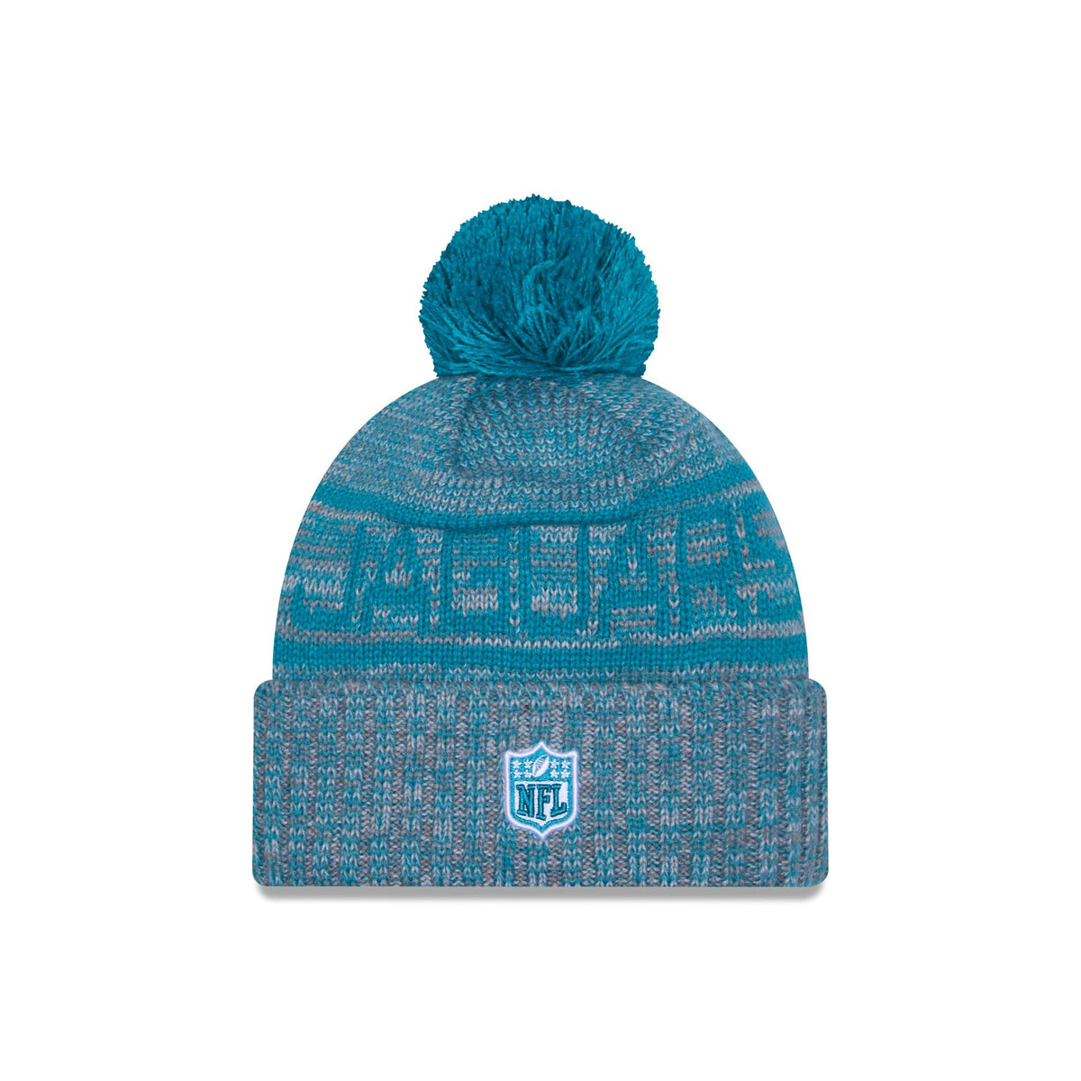Jacksonville Jaguars 2025 Sideline Cold Weather Gray Pom Knit Hat