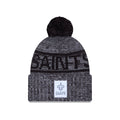 New Orleans Saints 2025 Sideline Cold Weather Gray Pom Knit Hat