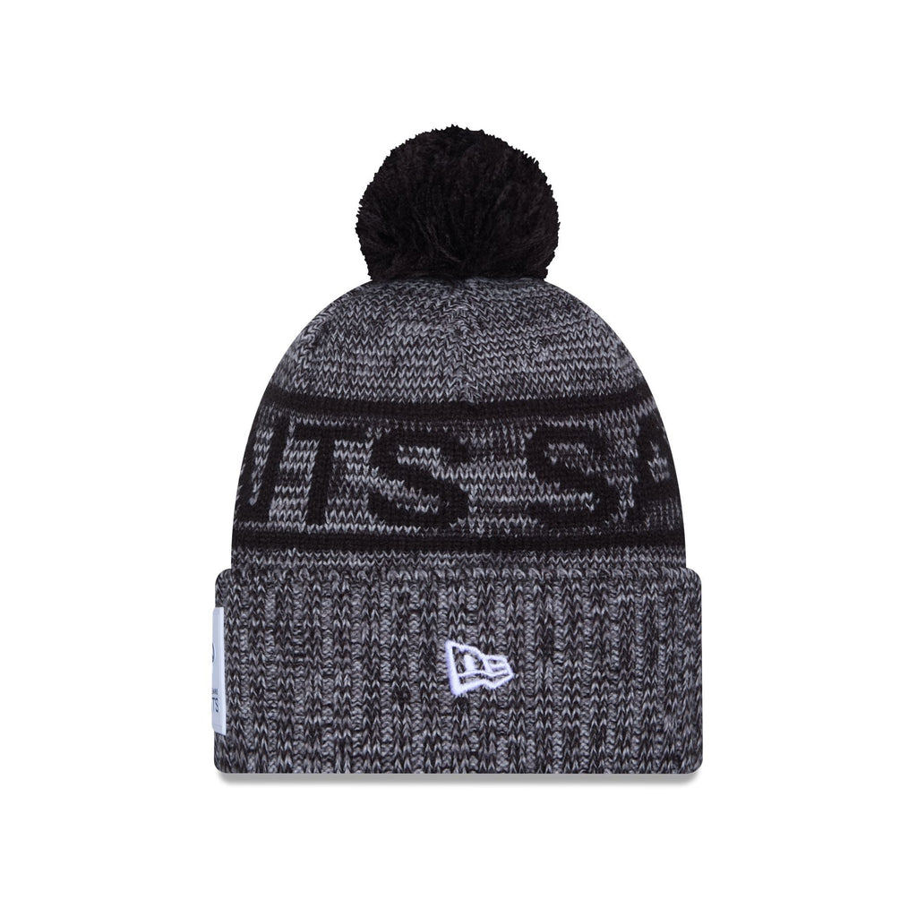 New Orleans Saints 2025 Sideline Cold Weather Gray Pom Knit Hat