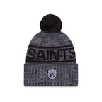 New Orleans Saints 2025 Sideline Cold Weather Gray Pom Knit Hat