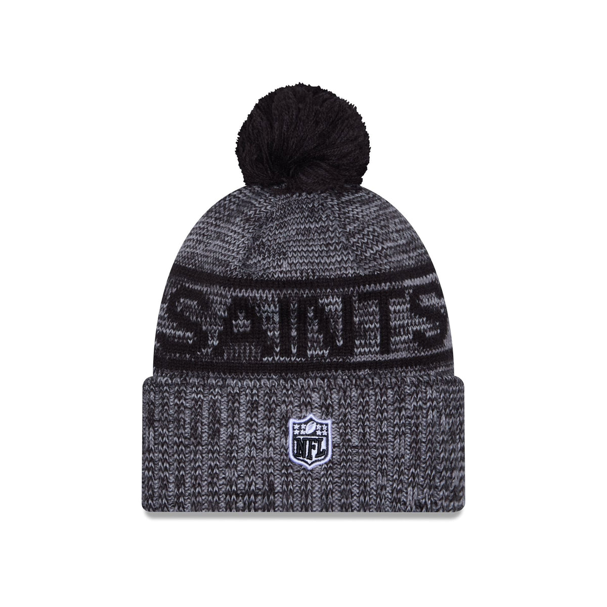 New Orleans Saints 2025 Sideline Cold Weather Gray Pom Knit Hat