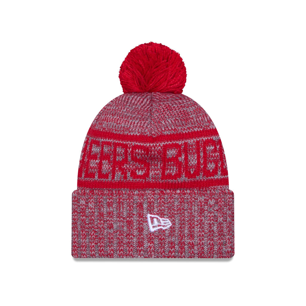 Tampa Bay Buccaneers 2025 Sideline Cold Weather Gray Pom Knit Hat