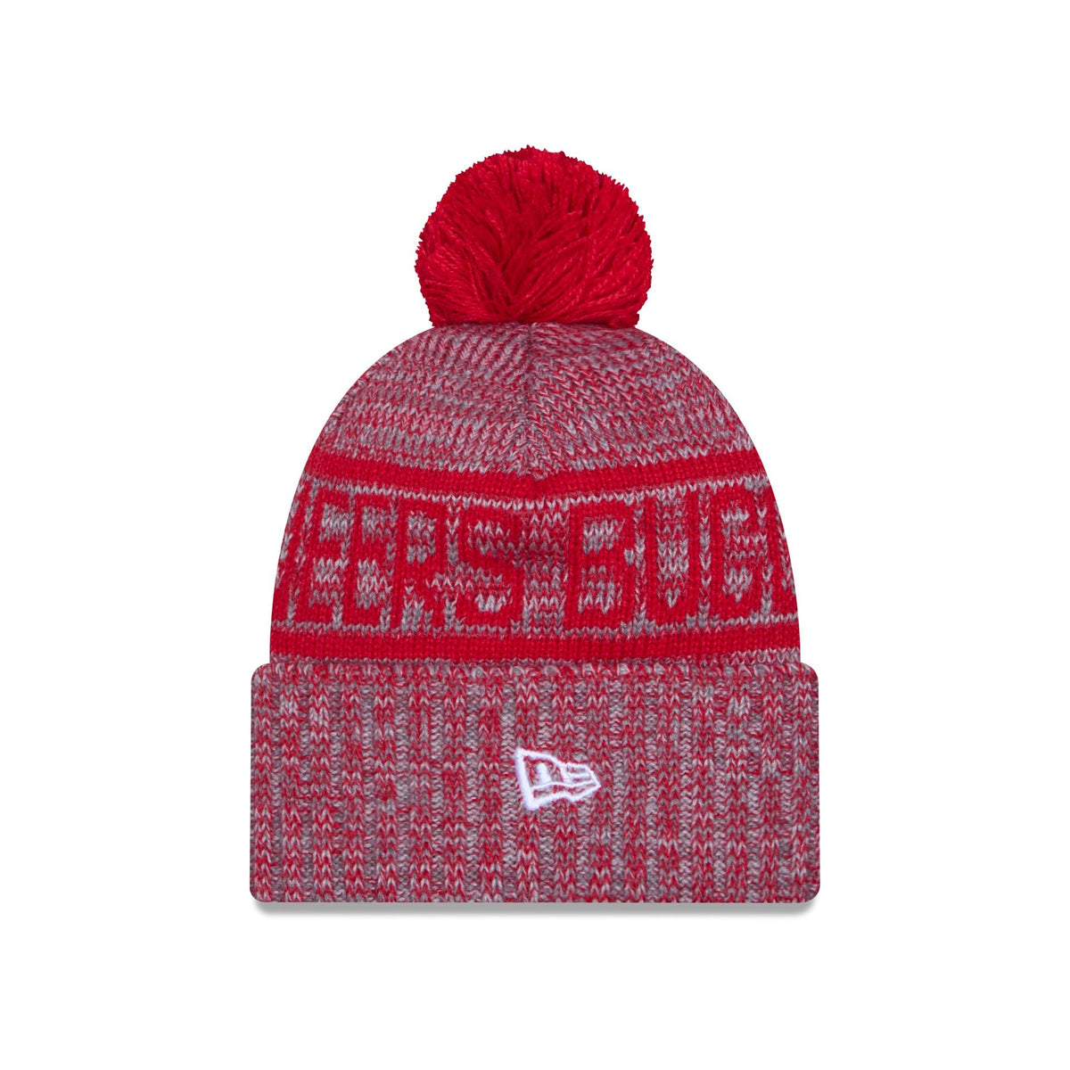 Tampa Bay Buccaneers 2025 Sideline Cold Weather Gray Pom Knit Hat