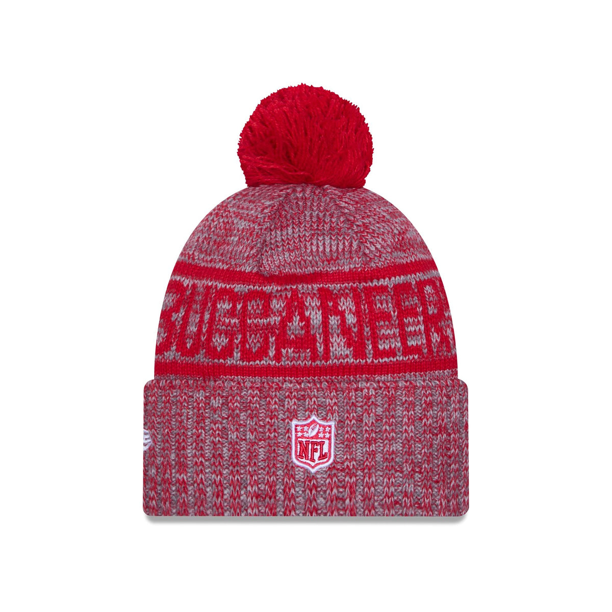 Tampa Bay Buccaneers 2025 Sideline Cold Weather Gray Pom Knit Hat