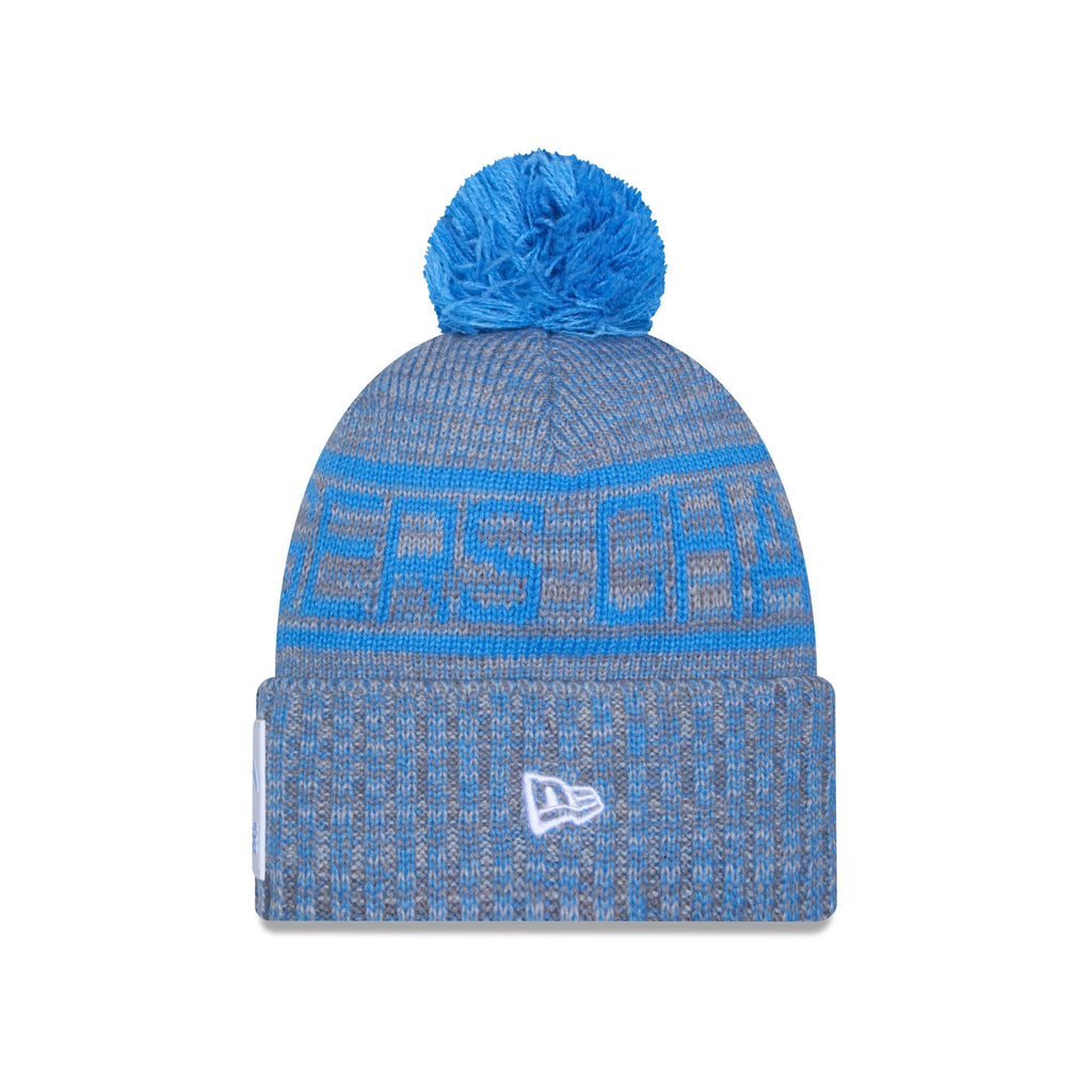 Los Angeles Chargers 2025 Sideline Cold Weather Gray Pom Knit Hat