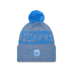 Los Angeles Chargers 2025 Sideline Cold Weather Gray Pom Knit Hat