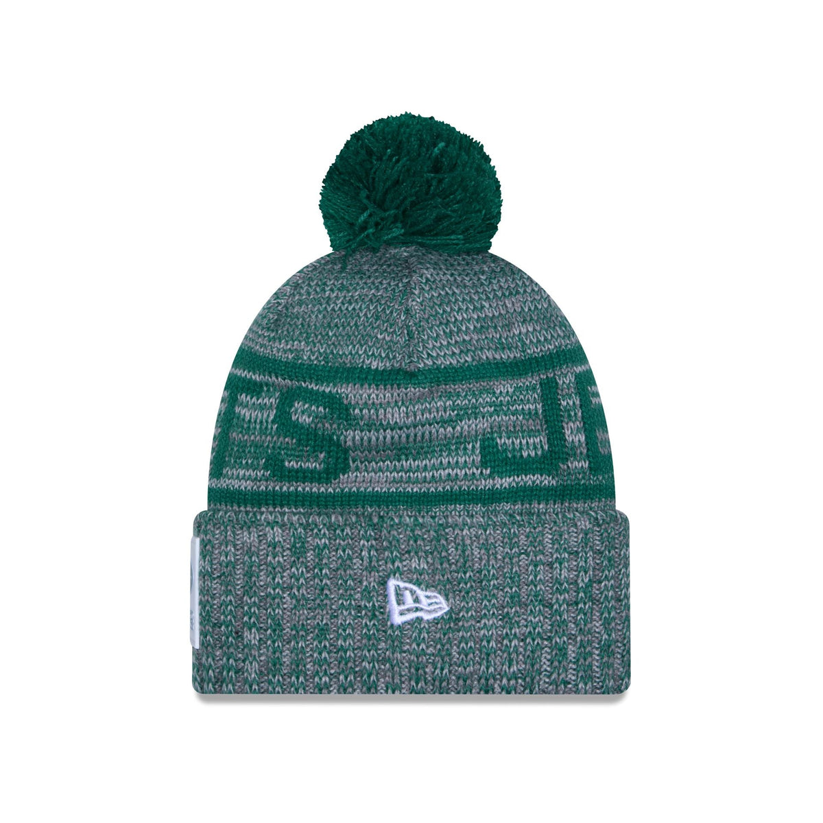 New York Jets 2025 Sideline Cold Weather Gray Pom Knit Hat