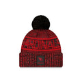 Arizona Cardinals 2025 Sideline Cold Weather Black Pom Knit Hat