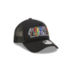 San Francisco 49ers Rainbow Wordmark 9FORTY A-Frame Trucker Hat