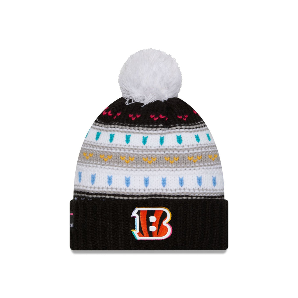 Cincinnati Bengals 2025 Crucial Catch Women's Pom Knit Hat