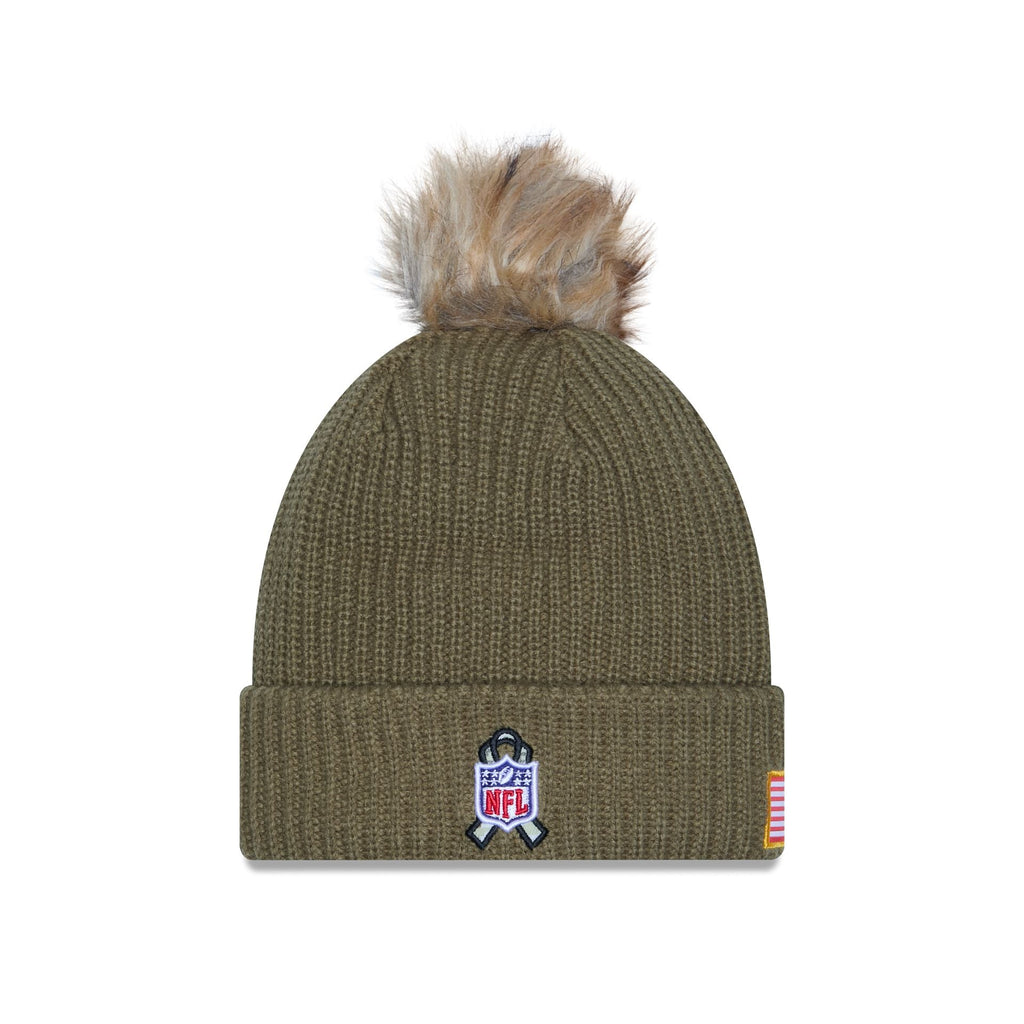 Miami Dolphins 2025 Salute to Service Women's Pom Knit Hat