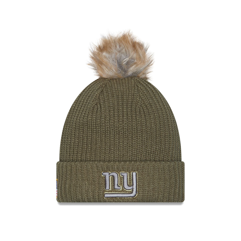 New York Giants 2025 Salute to Service Women's Pom Knit Hat