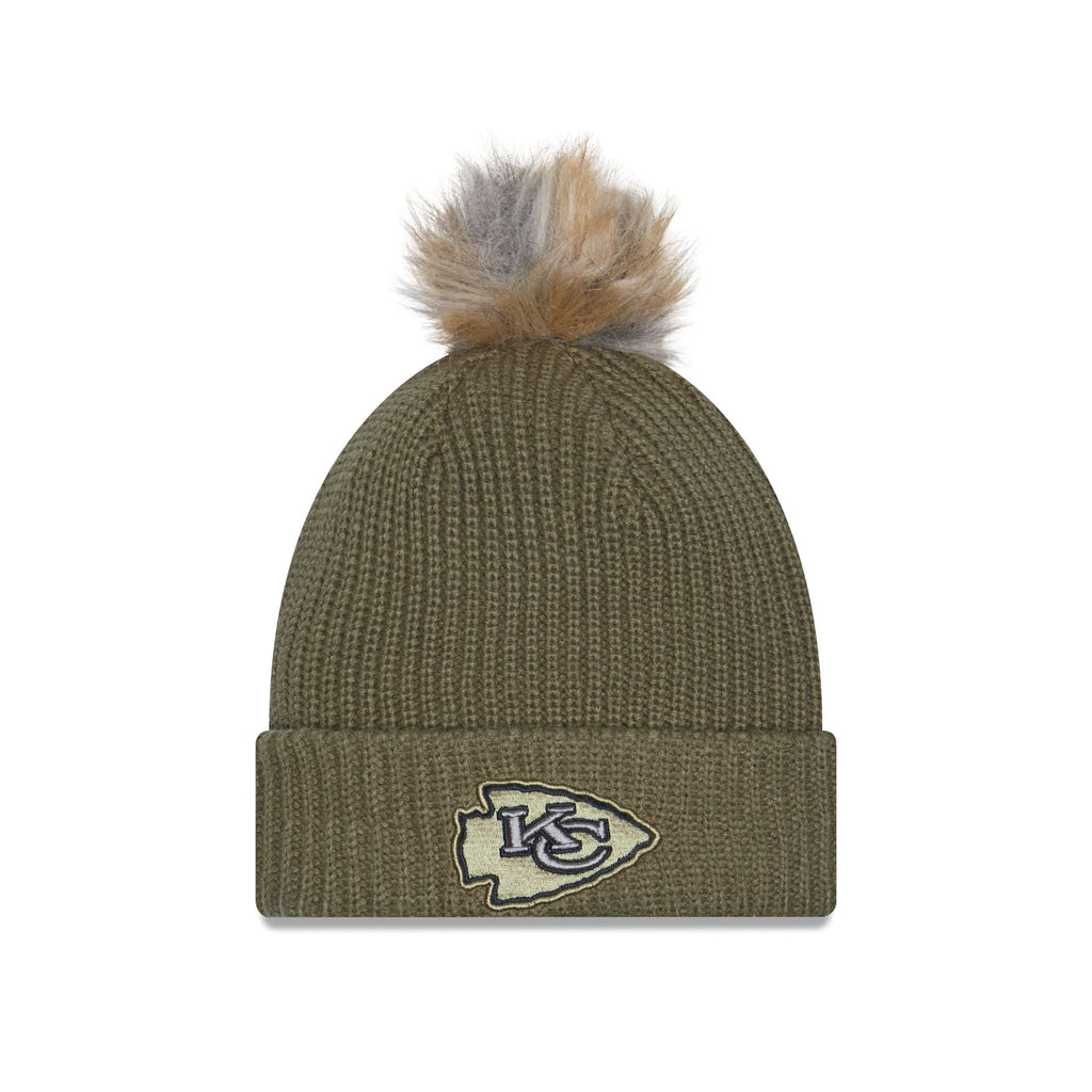 Kansas City Chiefs 2025 Salute to Service Women's Pom Knit Hat