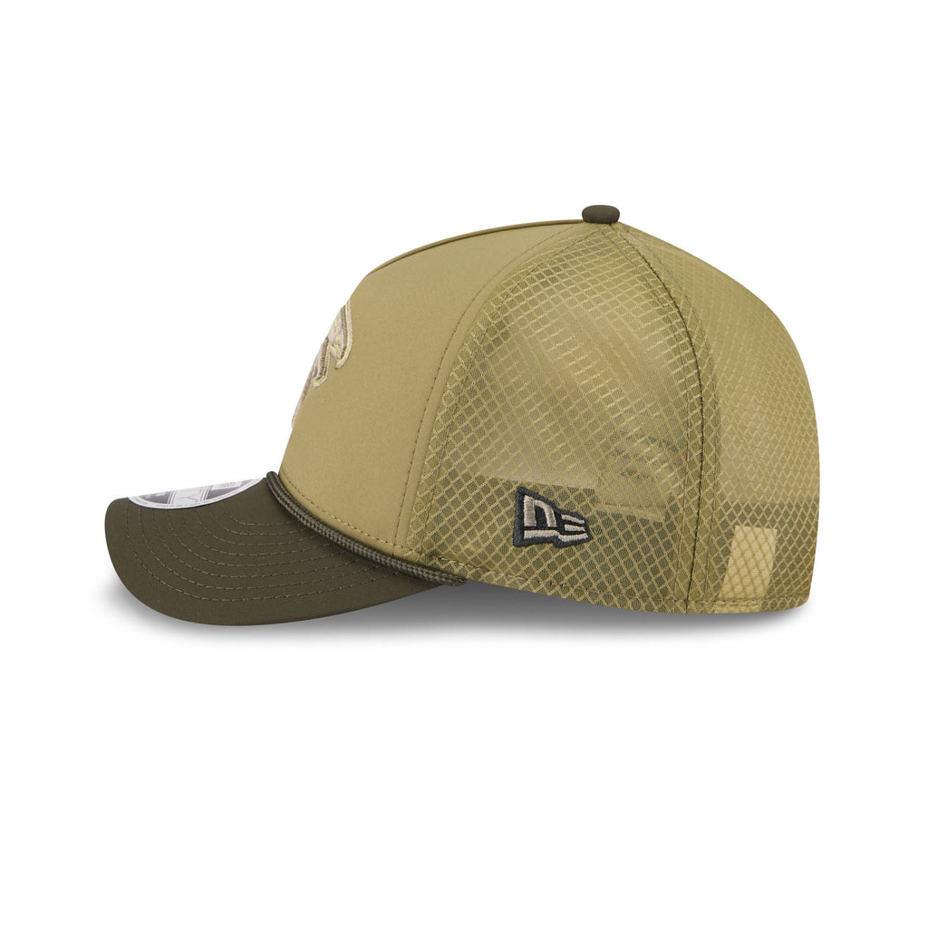 Atlanta Falcons 2025 Salute to Service 9FORTY M-Crown A-Frame Trucker Hat