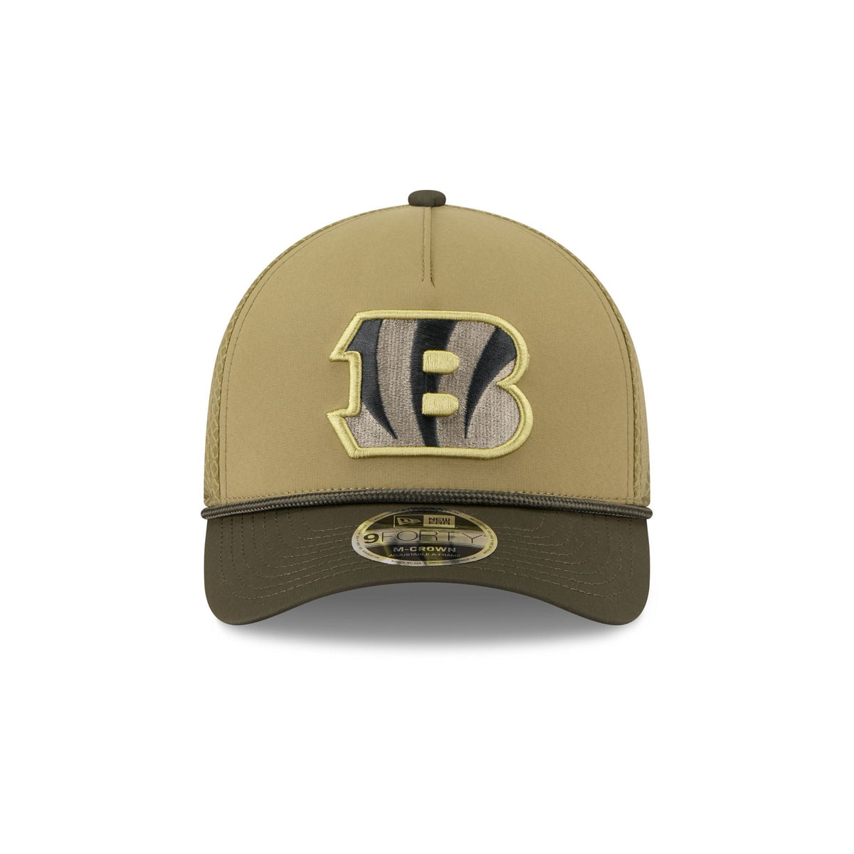 Cincinnati Bengals 2025 Salute to Service 9FORTY M-Crown A-Frame Trucker Hat