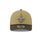 New Orleans Saints 2025 Salute to Service 9FORTY M-Crown A-Frame Trucker Hat