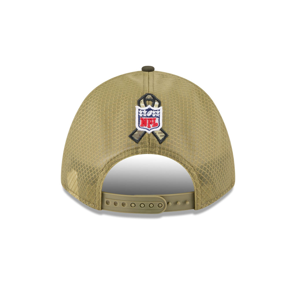 New Orleans Saints 2025 Salute to Service 9FORTY M-Crown A-Frame Trucker Hat