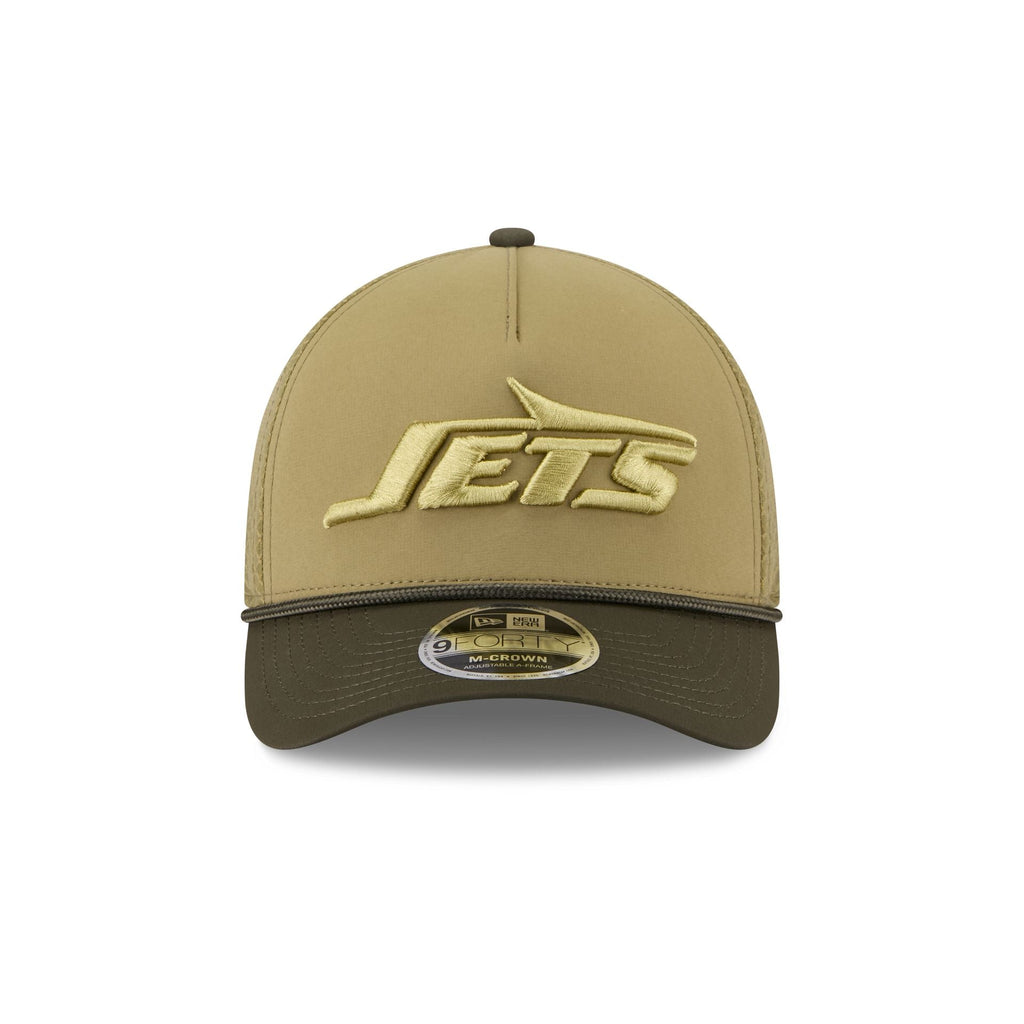 New York Jets 2025 Salute to Service 9FORTY M-Crown A-Frame Trucker Hat