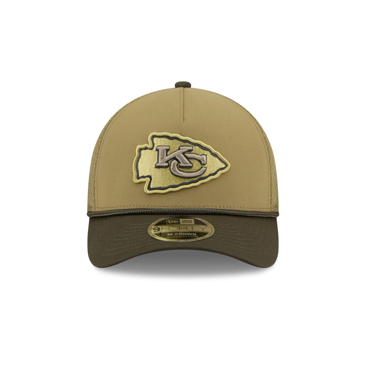 Kansas City Chiefs 2025 Salute to Service 9FORTY M-Crown A-Frame Trucker Hat