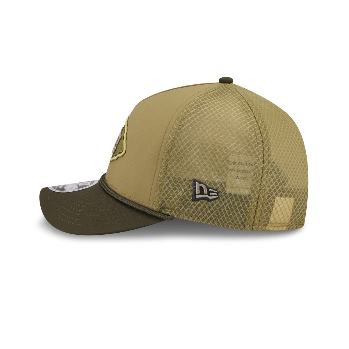 Kansas City Chiefs 2025 Salute to Service 9FORTY M-Crown A-Frame Trucker Hat
