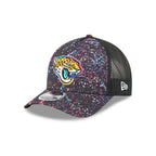 Jacksonville Jaguars 2025 Crucial Catch 9FORTY M-Crown A-Frame Trucker Hat