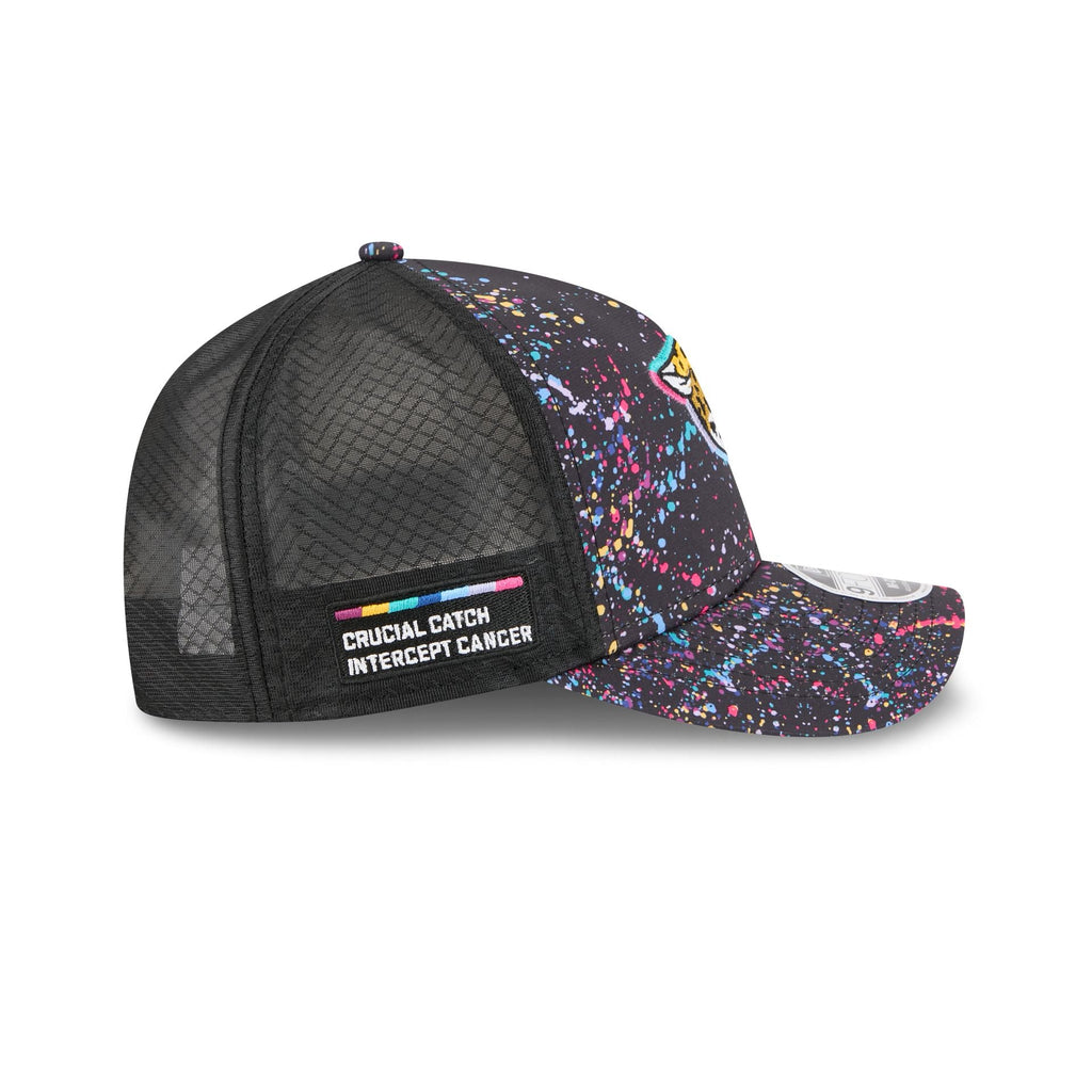Jacksonville Jaguars 2025 Crucial Catch 9FORTY M-Crown A-Frame Trucker Hat