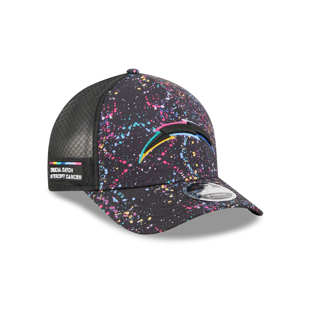 Los Angeles Chargers 2025 Crucial Catch 9FORTY M-Crown A-Frame Trucker Hat