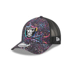 Las Vegas Raiders 2025 Crucial Catch 9FORTY M-Crown A-Frame Trucker Hat