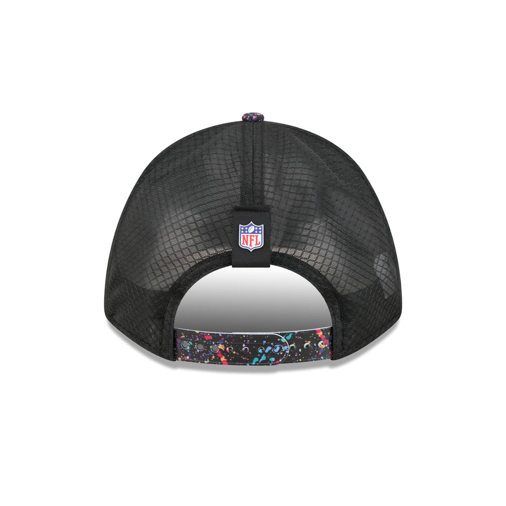 Las Vegas Raiders 2025 Crucial Catch 9FORTY M-Crown A-Frame Trucker Hat