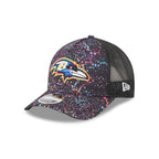 Baltimore Ravens 2025 Crucial Catch 9FORTY M-Crown A-Frame Trucker Hat