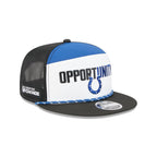 Indianapolis Colts 2025 Inspire Change Split Panel 9FIFTY Snapback Hat