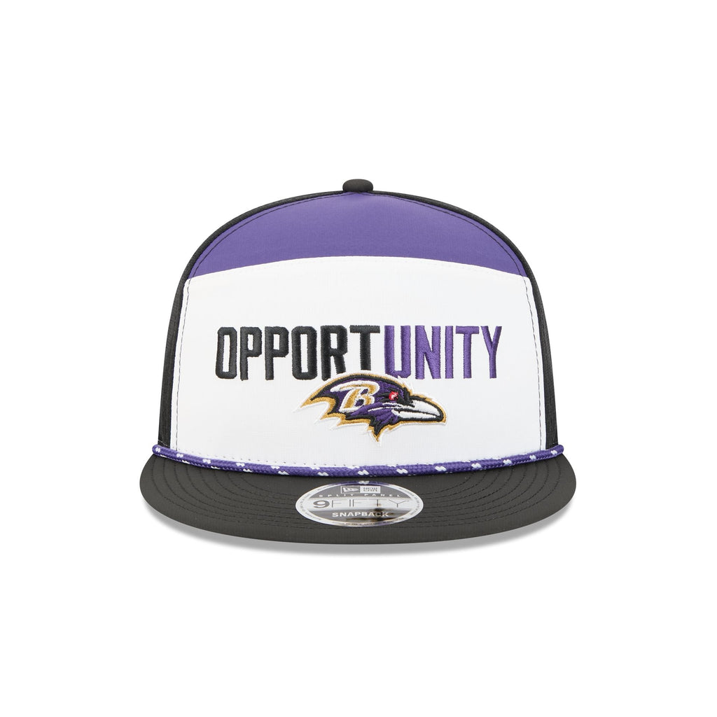 Baltimore Ravens 2025 Inspire Change Split Panel 9FIFTY Snapback Hat