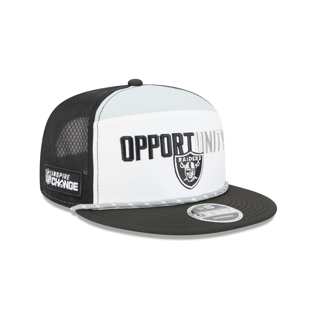 Las Vegas Raiders 2025 Inspire Change Split Panel 9FIFTY Snapback Hat