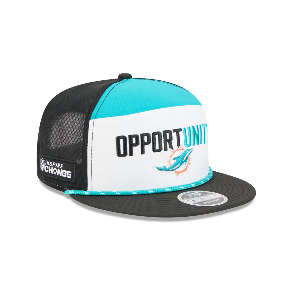 Miami Dolphins 2025 Inspire Change Split Panel 9FIFTY Snapback Hat