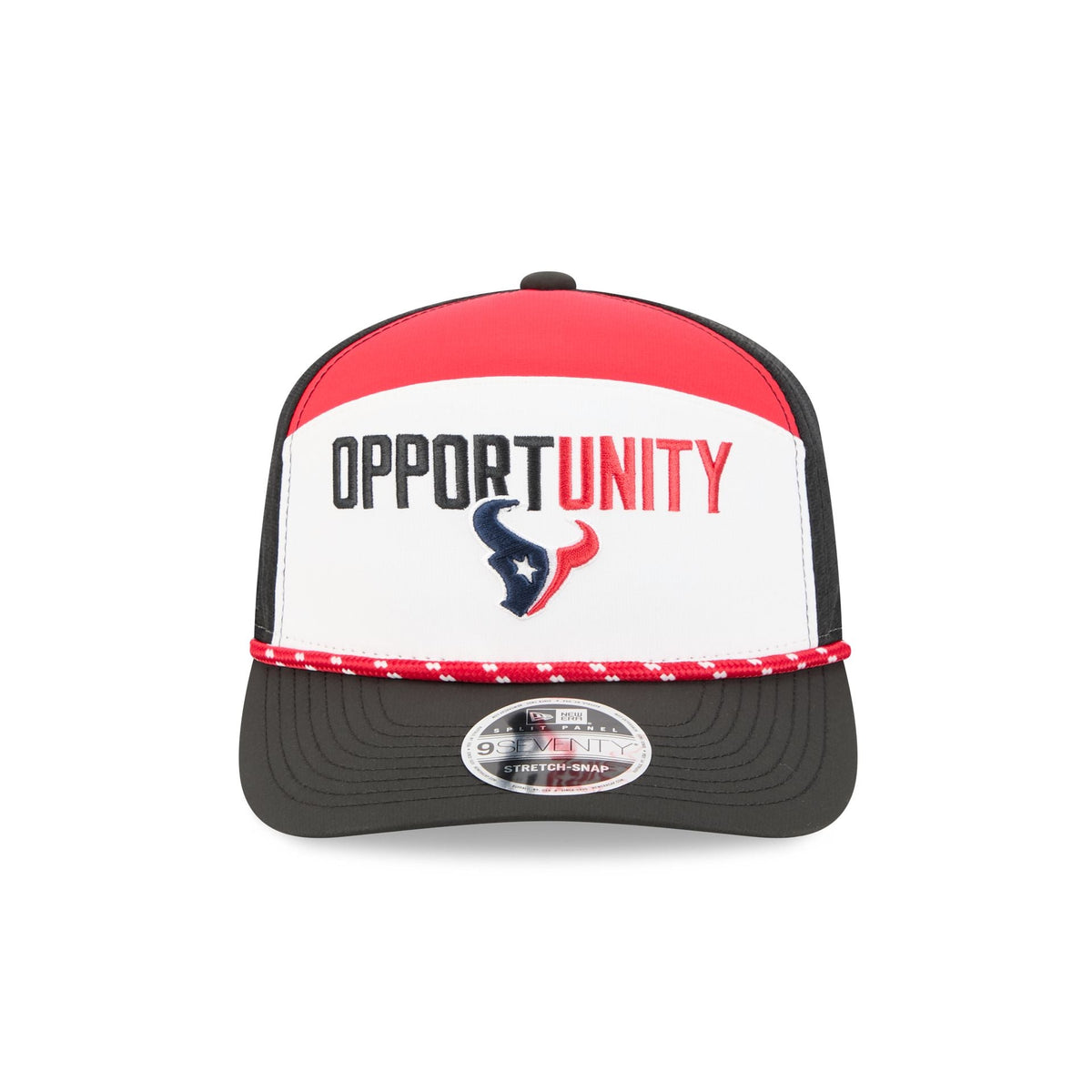 Houston Texans 2025 Inspire Change Split Panel 9SEVENTY Trucker Hat