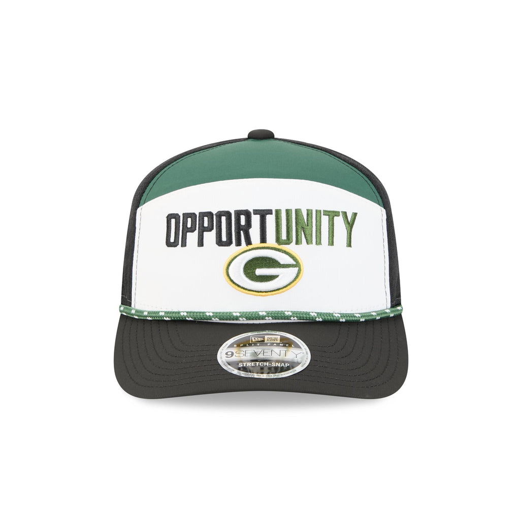 Green Bay Packers 2025 Inspire Change Split Panel 9SEVENTY Trucker Hat