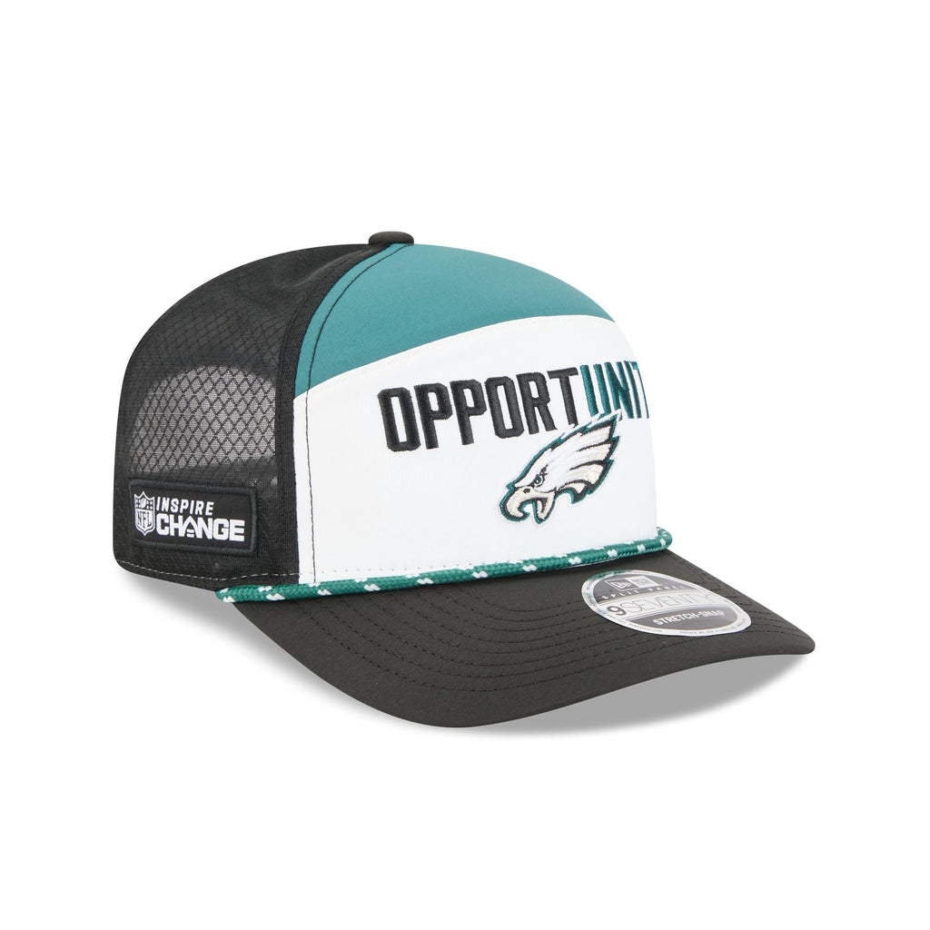 Philadelphia Eagles 2025 Inspire Change Split Panel 9SEVENTY Trucker Hat