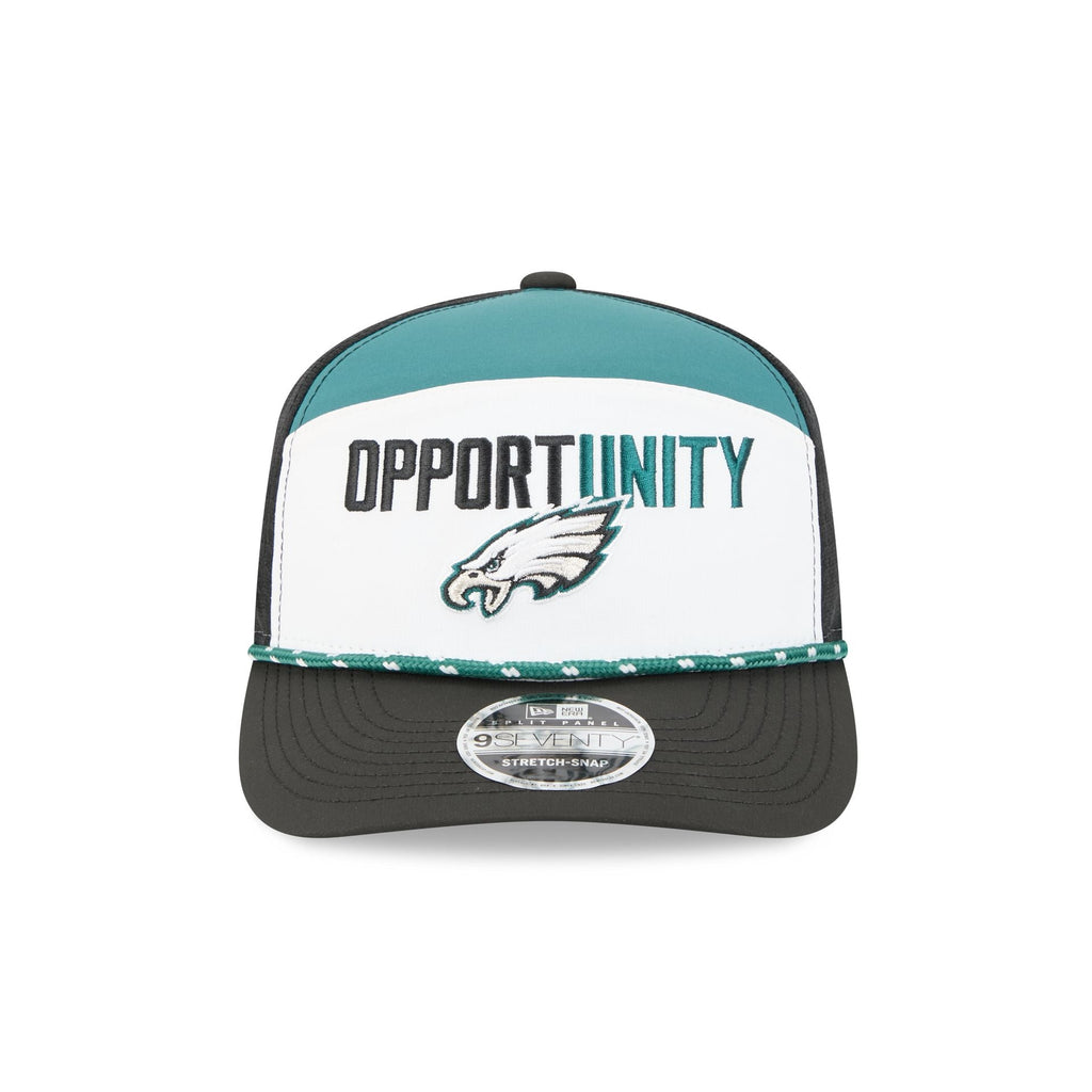 Philadelphia Eagles 2025 Inspire Change Split Panel 9SEVENTY Trucker Hat