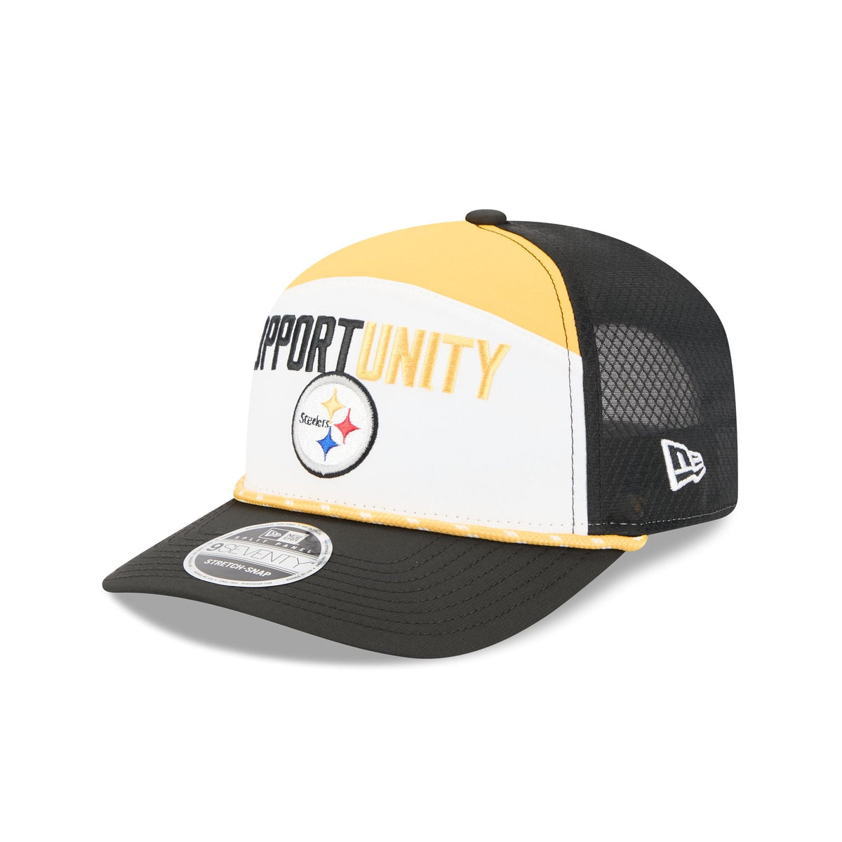 Pittsburgh Steelers 2025 Inspire Change Split Panel 9SEVENTY Trucker Hat