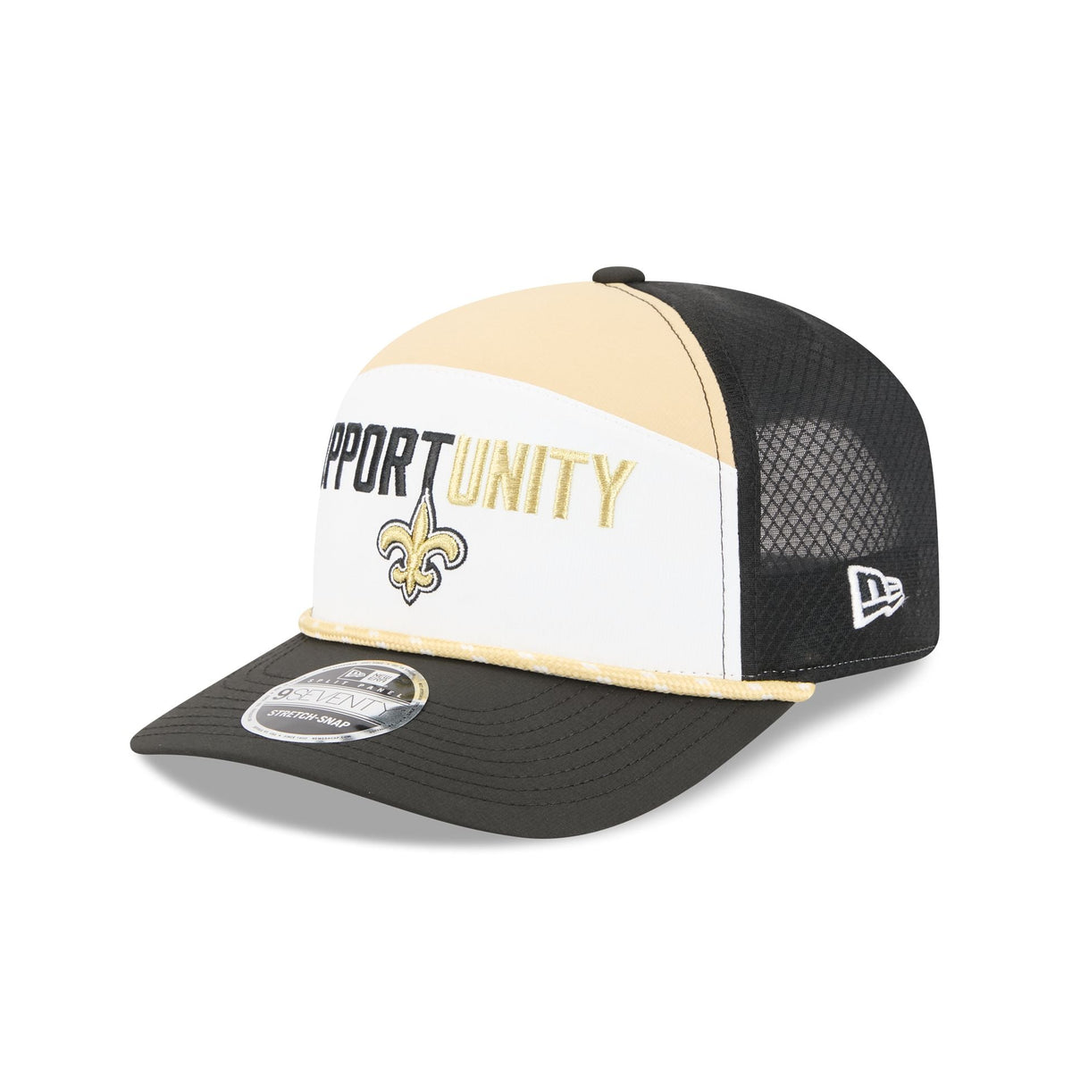 New Orleans Saints 2025 Inspire Change Split Panel 9SEVENTY Trucker Hat