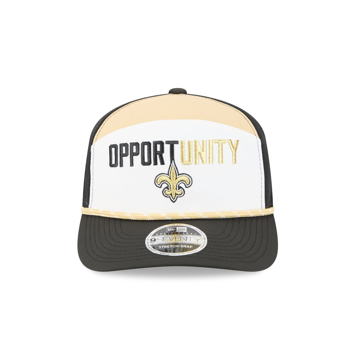 New Orleans Saints 2025 Inspire Change Split Panel 9SEVENTY Trucker Hat