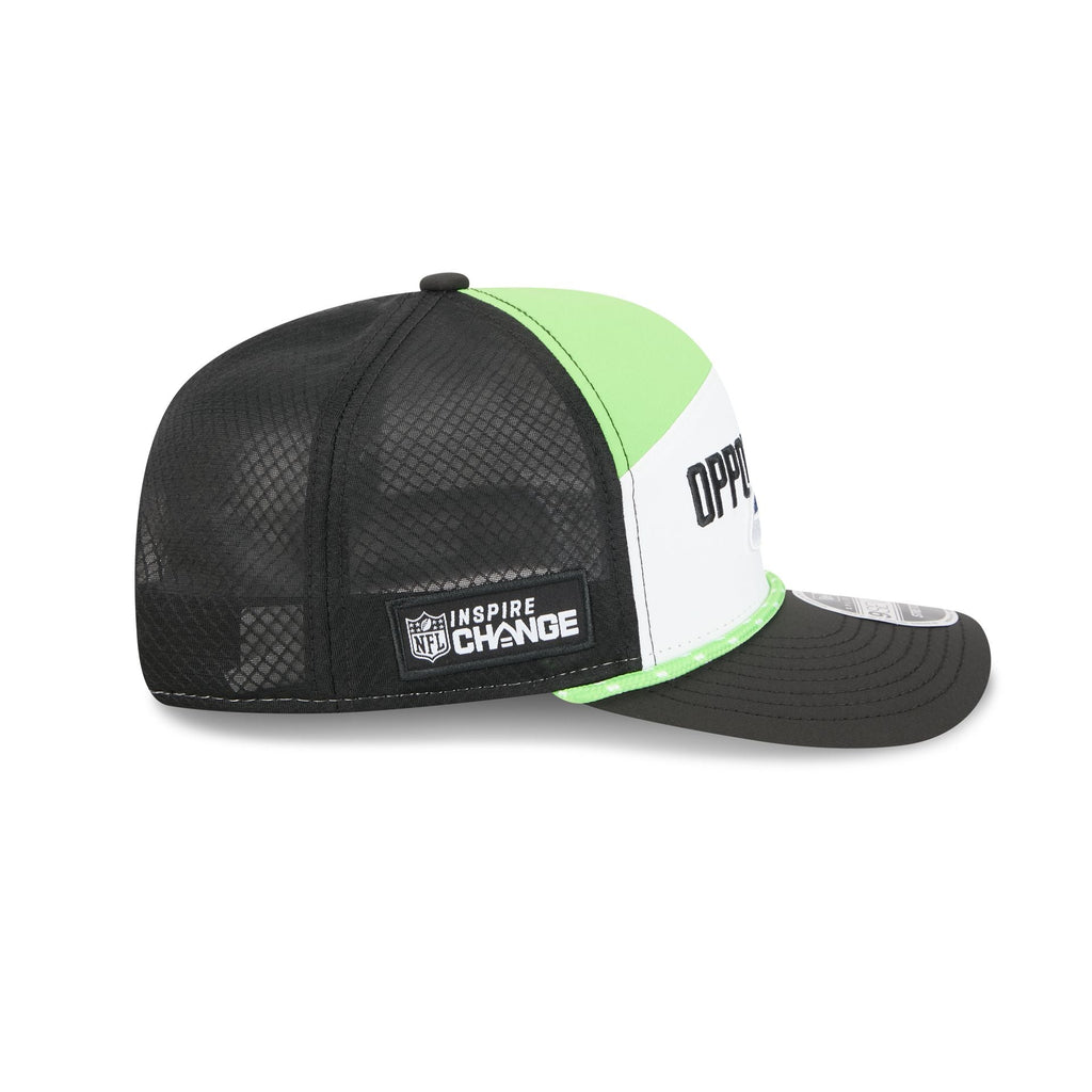 Seattle Seahawks 2025 Inspire Change Split Panel 9SEVENTY Trucker Hat