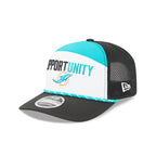 Miami Dolphins 2025 Inspire Change Split Panel 9SEVENTY Trucker Hat