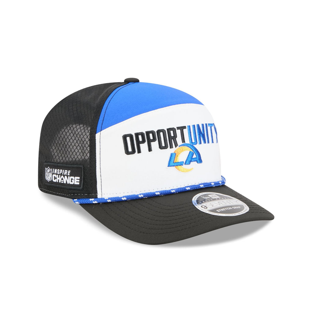 Los Angeles Rams 2025 Inspire Change Split Panel 9SEVENTY Trucker Hat