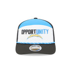 Los Angeles Chargers 2025 Inspire Change Split Panel 9SEVENTY Trucker Hat