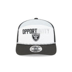 Las Vegas Raiders 2025 Inspire Change Split Panel 9SEVENTY Trucker Hat
