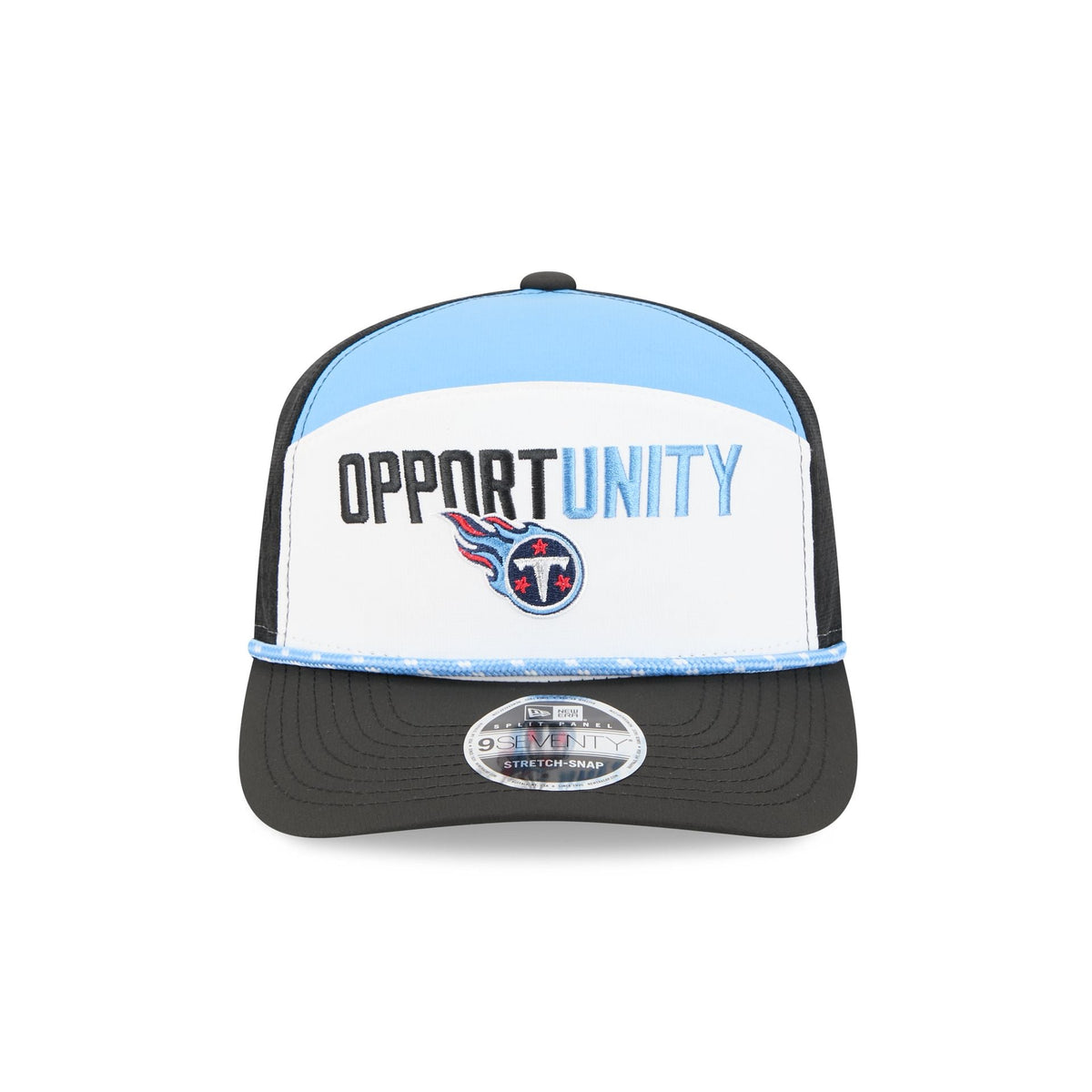 Tennessee Titans 2025 Inspire Change Split Panel 9SEVENTY Trucker Hat